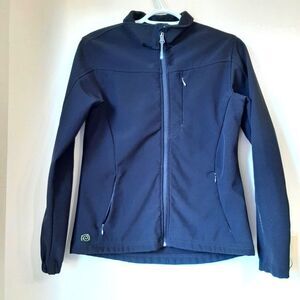 Earth Tec Soft Shell Fleece Lined Black Waterproof Utility Jacket Small